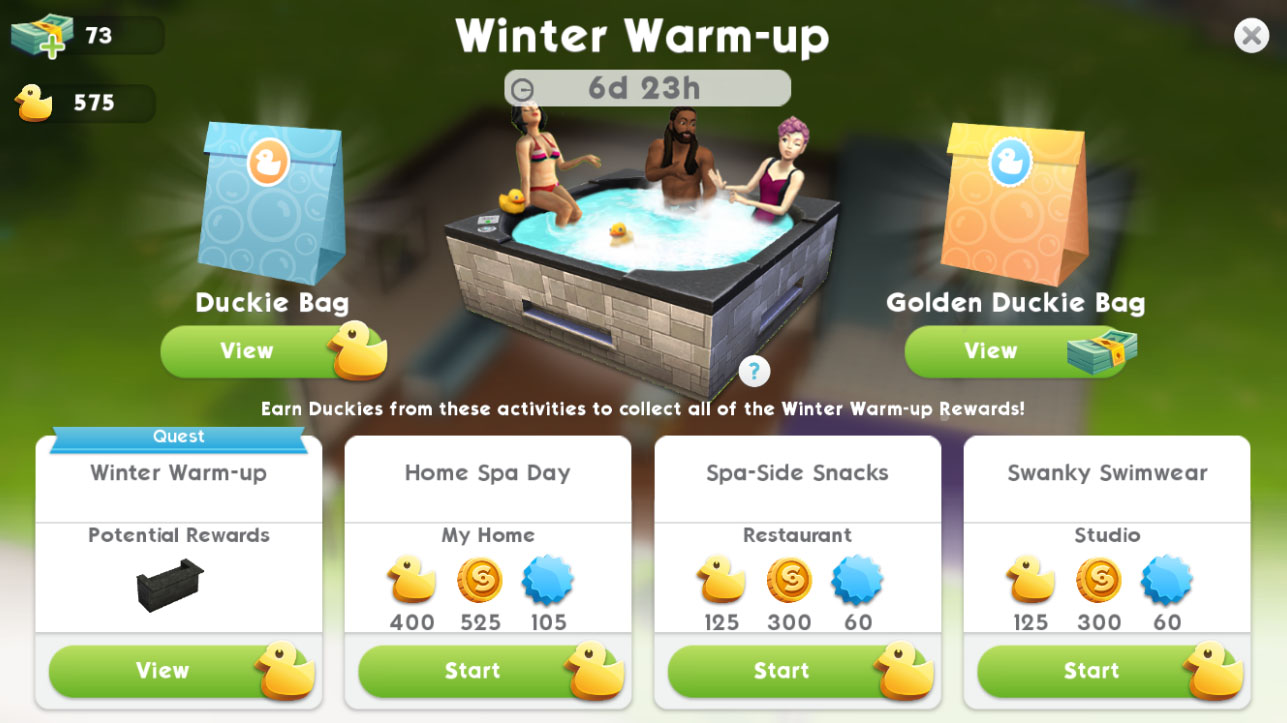 The Sims Mobile Winter Warm Up Quest Walkthrough [Early Access]